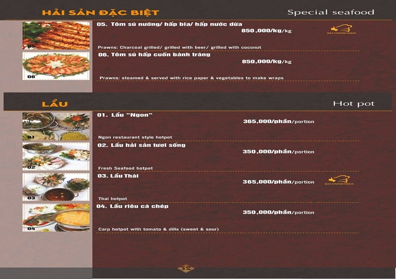 thiết kế menu online