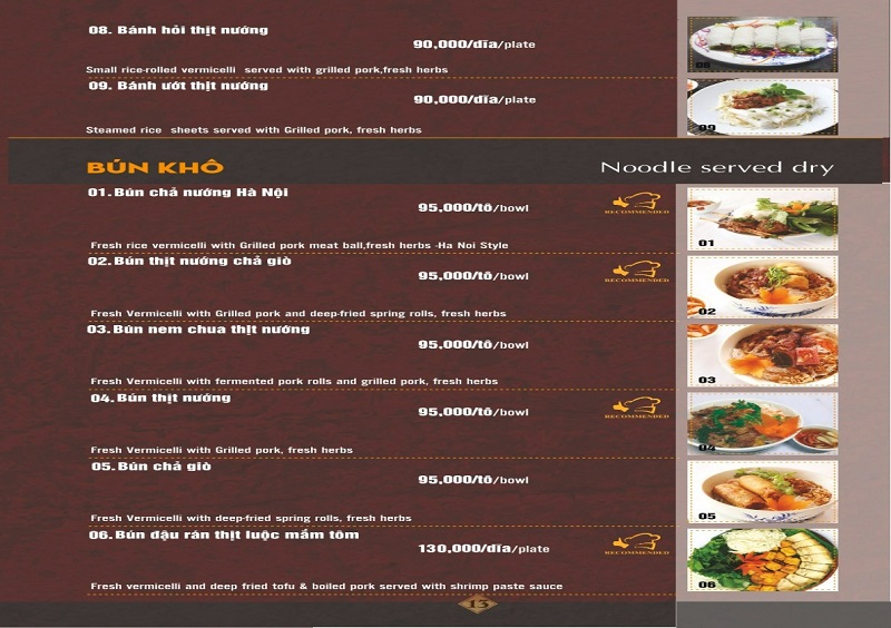 thiết kế menu online