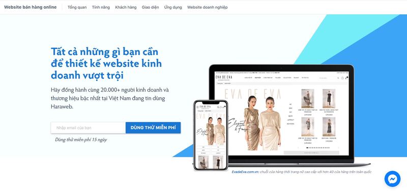 Giải pháp thiết kế website bán hàng chuyên nghiệp Haravan