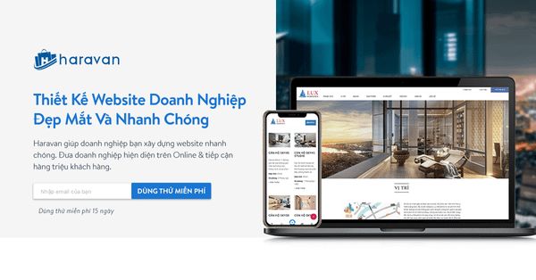 Thiết kế website trọn gói - Haravan