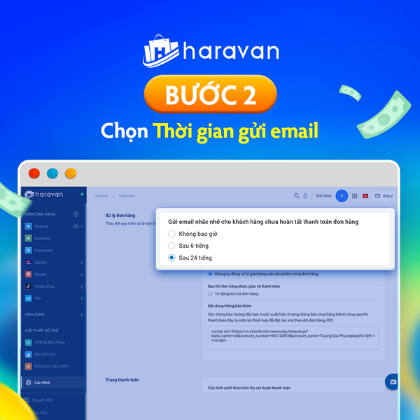 Thiết lập email nhắc nhở khách hàng “chốt đơn”