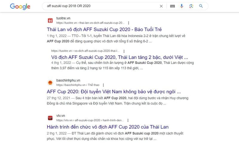 Mẹo tìm kiếm nâng cao trên Google với “OR”