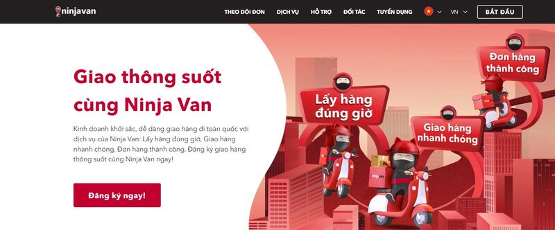 Ninja Van là công ty giao nhận hàng và chuyển phát nhanh có cước phí rẻ, giao hàng nhanh
