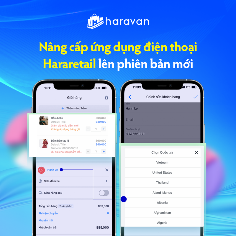 ứng dụng điện thoại hararetail