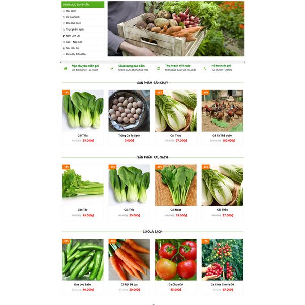Website bán rau củ online