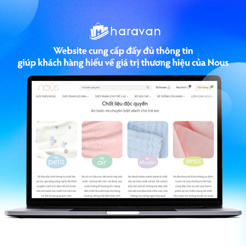 Website cung cấp đầy đủ thông tin giúp khách hàng hiểu về giá trị thương hiệu của Nous