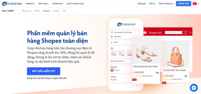 Xử lý và quản lý đơn hàng Shopee hiệu quả cùng Haravan