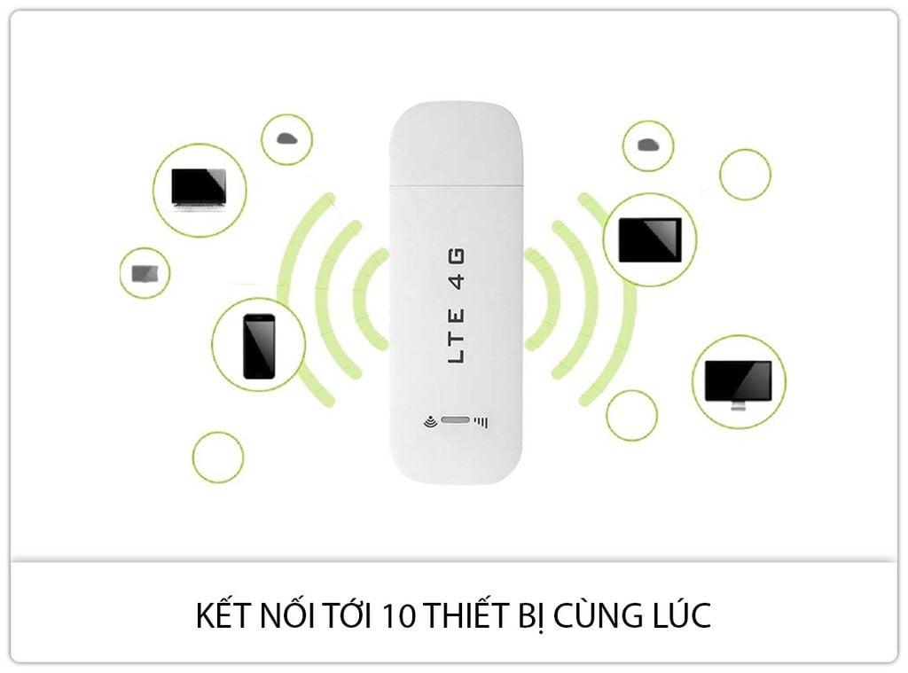 USB Phát Wifi từ Sim 4G LTE U8002 Tốc Độ Cao, Cắm Nguồn Dùng Ngay