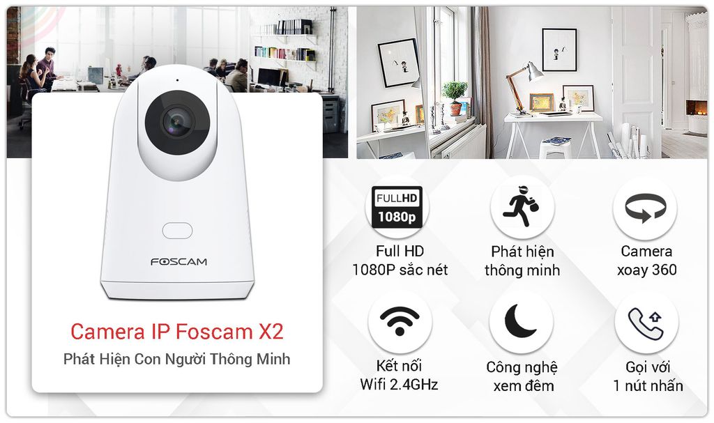 Camera Foscam X2 phân biệt người và vật nuôi thông minh