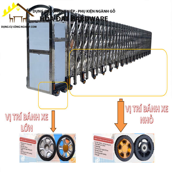 Hướng dẫn lắp đặt và đấu nối cửa cổng xếp công nghiệp có ray
