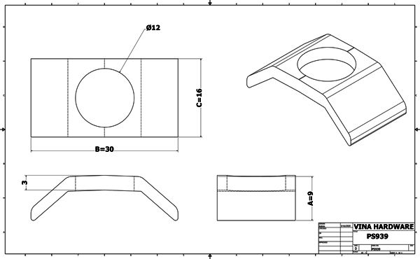 Pát sắt bán nguyệt PS939
