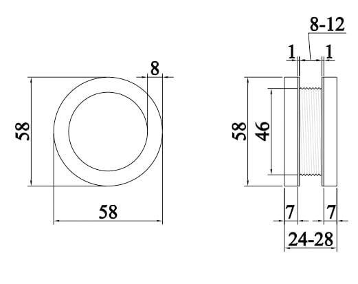 Tay nắm inox loại 50mm