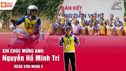 Chúc mừng anh Nguyễn Hồ Minh Trí ( 𝐇𝐄𝐀𝐃 𝐒𝐨̛𝐧 𝐌𝐢𝐧𝐡 𝟐 ) đã xuất sắc bước vào vòng Chung kết “HỘI THI HƯỚNG DẪN VIÊN LÁI XE AN TOÀN 2023” toàn quốc do Honda Việt Nam tổ chức.