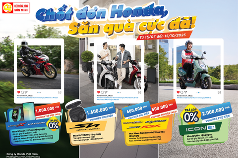 KHUYẾN MÃI HÈ 2025 - CHỐT ĐƠN HONDA – SĂN QUÀ CỰC ĐÃ