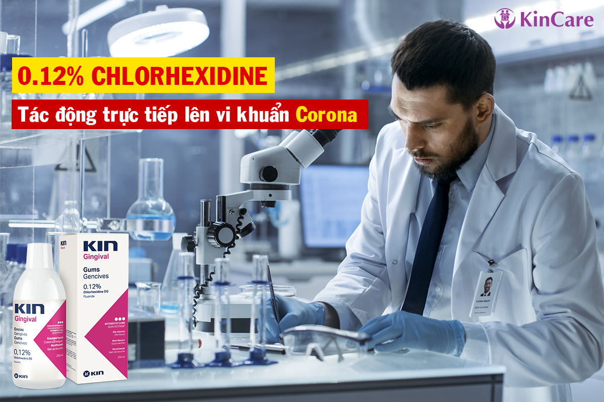 Dung dịch sát khuẩn chứa 0.12% CHLORHEXIDINE có tác động trực tiếp tới Virus Corona