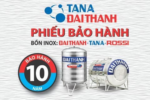 Chính sách bảo hành bồn nước Inox Đại Thành - SUS 304