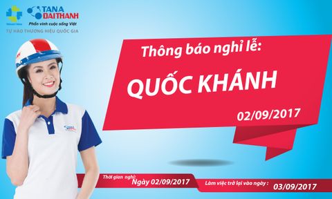 Tân Á Đại Thành - Thông báo nghỉ lễ 2/9