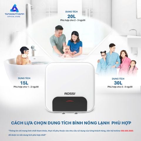 Cách chọn dung tích bình nóng lạnh phù hợp - tiết kiệm, hiệu quả & an toàn