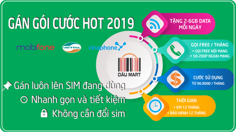 Dịch vụ GÁN gói cước HOT VIP vào SIM đang dùng