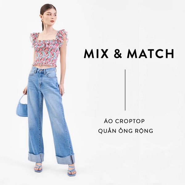 Bỏ Túi Ngay Công Thức Áo Croptop Phối Quần Ống Rộng Siêu Xinh