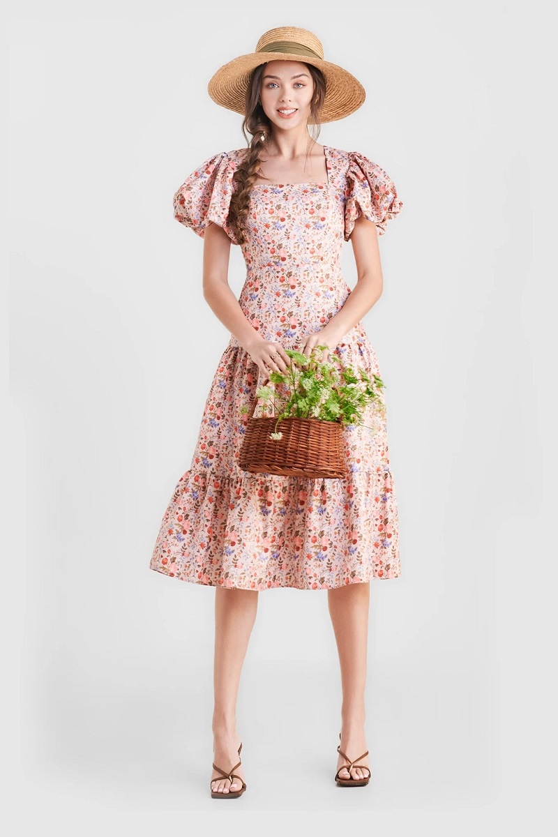 Bỏ túi những mẫu váy xòe hoa nhí khiến bạn thay đổi phong cách