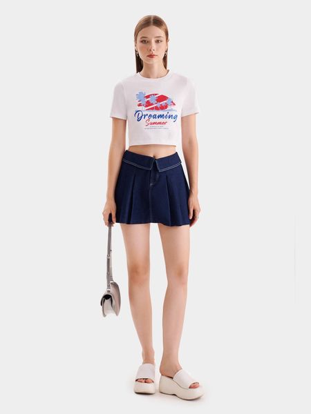 Set váy áo nữ, áo croptop cổ Đức tay ngắn chân váy chữ A gợi cảm ulzzang  Hàn Quốc mùa hè 2019 | Shopee Việt Nam