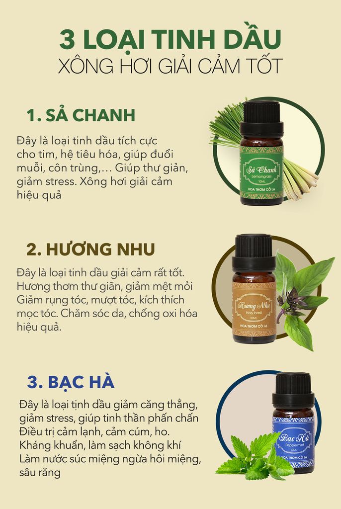 Tinh dầu giải cảm - Hoa Thơm Cỏ Lạ 