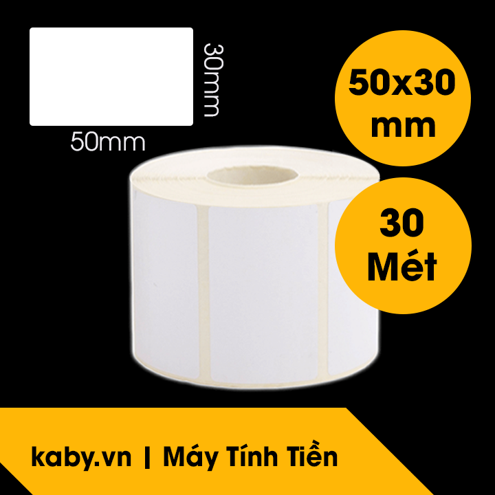 giấy in tem trà sữa 50x30 mm