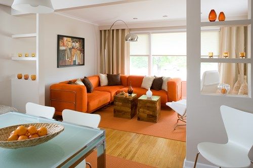Trang trí nhà đẹp với nội thất màu cam