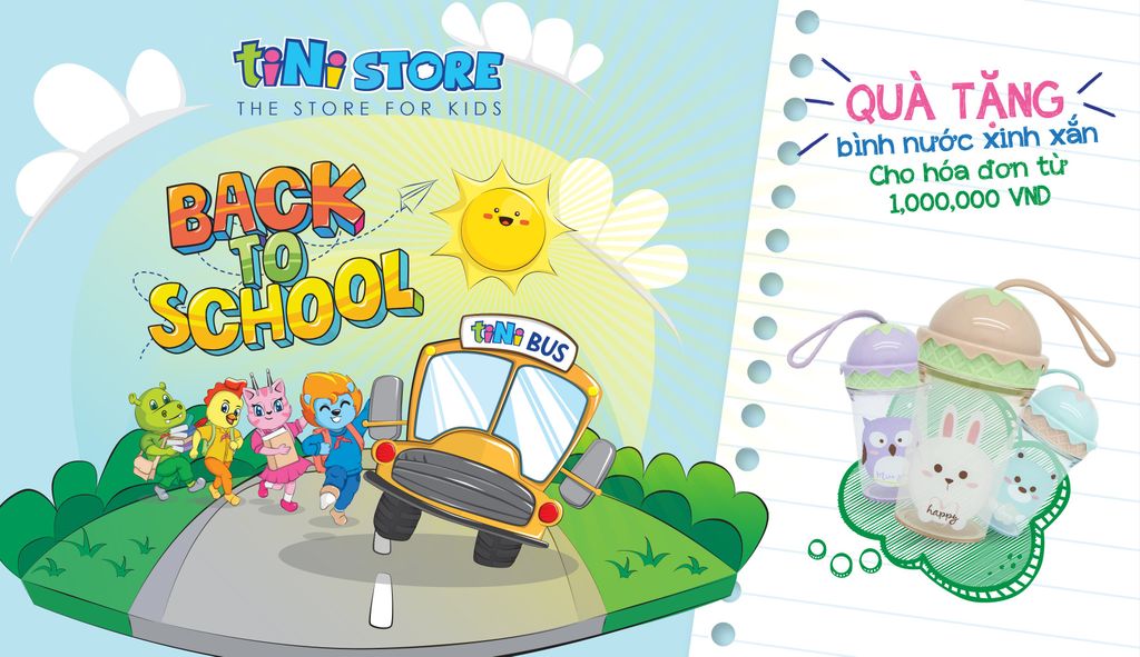 BÉ ĐI HỌC VUI HƠN VỚI BÌNH NƯỚC XINH XẮN !!!