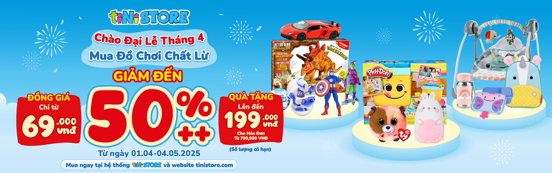 tiNiStore giảm đến 50%++