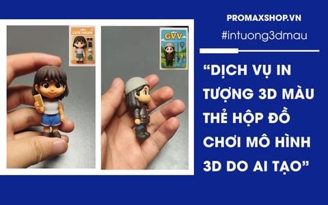 Dịch vụ in tượng 3D giống mẫu ảnh thẻ hộp đồ chơi mô hình 3D do AI tạo