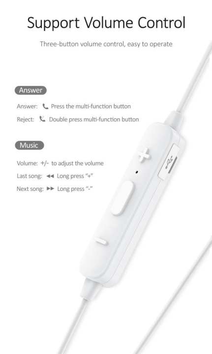 Tai nghe Bluetooth thể thao USAMS Wireless Sport Earphone-LN Series (White)