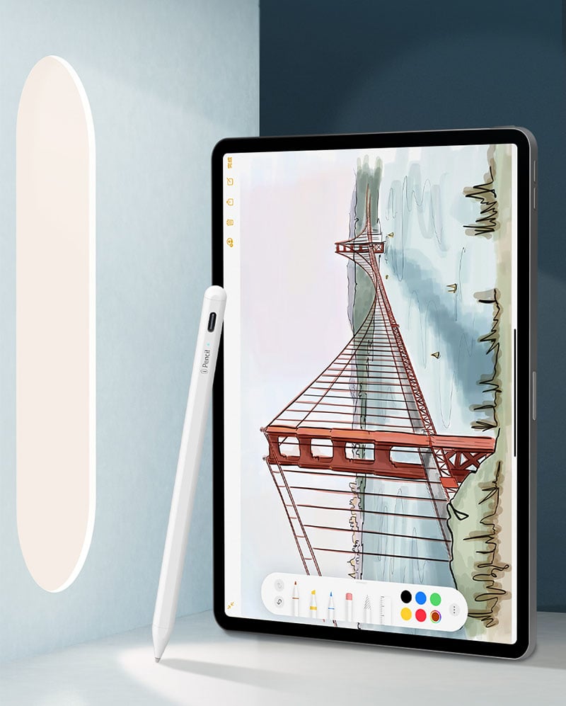 Bút cảm ứng stylus đầu nhỏ chống tì tay cho iPad dùng như Apple Pencil WiWU Pencil X