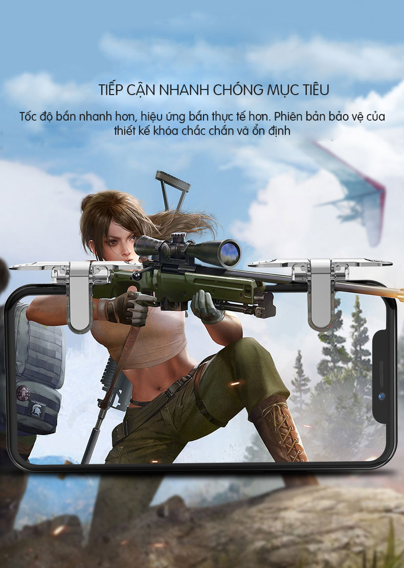 Nút bắn chơi game PUBG, Rules Of Survival kim loại Promax S11