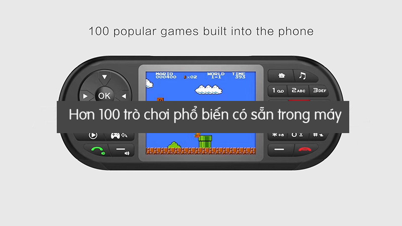 Điện thoại chơi game 4 nút kèm camera, 2 sim, nghe nhạc MP3, MP4, đèn pin VENEKU S1