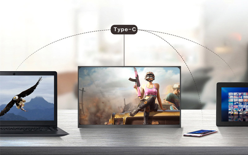 Màn hình di động truyền hình ảnh Aturos T16A cho iPhone, iPad, laptop, PS4, Nintendo Switch mở rộng HDMI 15.6 inch