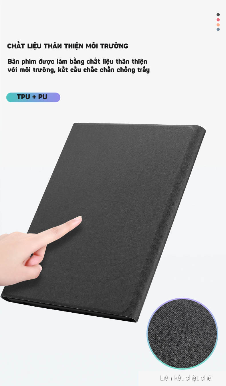 Bàn phím bluetooth kèm bao da tích hợp touchpad cho iPad Pro 12.9 2018/2020 Aturos HK131C (Có khay để bút)