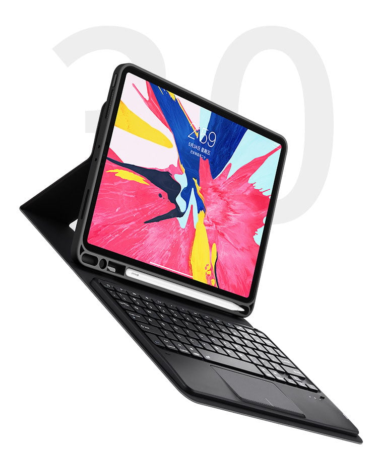 Bàn phím bluetooth kèm bao da tích hợp touchpad cho iPad Pro 12.9 2018/2020 Aturos HK131C (Có khay để bút)
