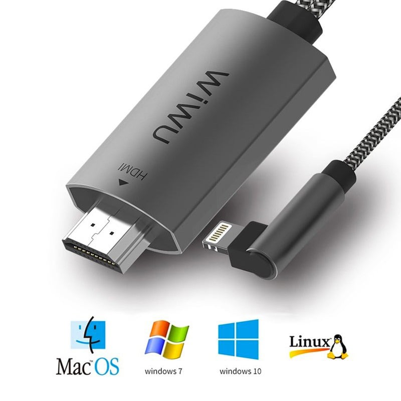 Cáp chuyển đổi HDMI sang TV đầu Lightning cho iPhone WiWU X7 iPhone HDMI Cable Phone to TV (chiều dài 2m)