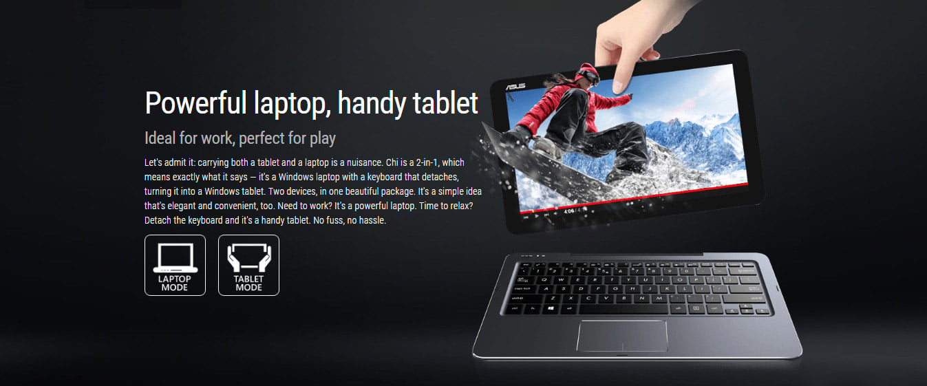 Máy tính bảng Tablet Windows 10 Asus T300 Chi (Ram 4G,SSD 128G ,Core M)
