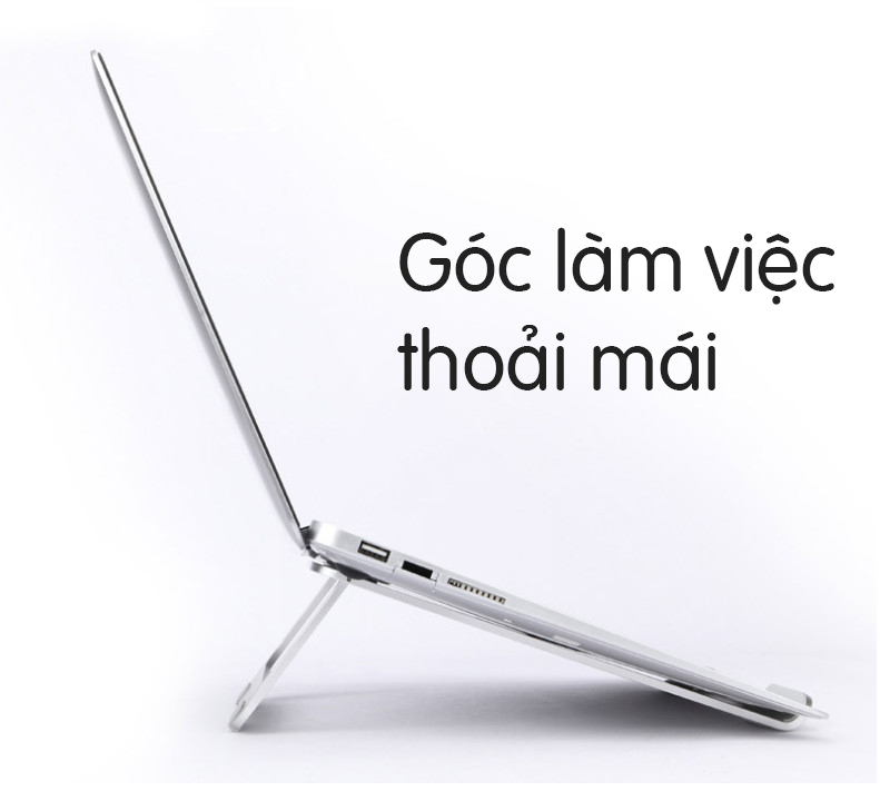 Dock tản nhiệt tích hợp giá đỡ bằng loại gập gọn dùng cho Laptop, Macbook Promax CR03 (Bạc)