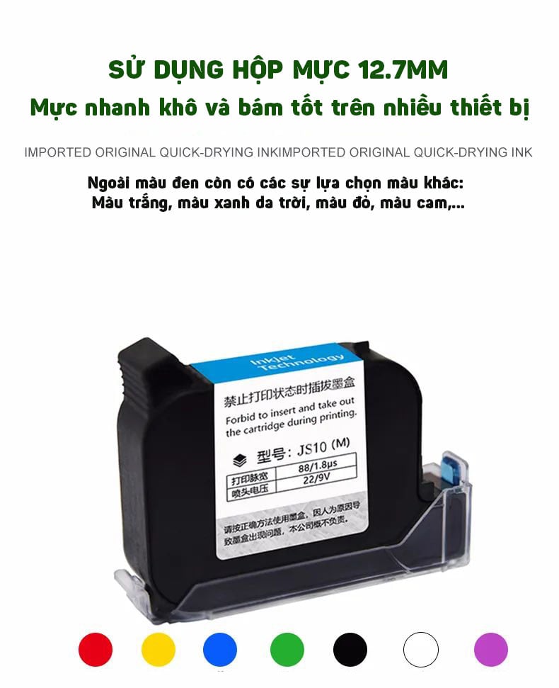 Máy in date mini cầm tay thế hệ mới Aturos N5 (in date, in logo, mã vạch barcode, QR, 600DPI, có tiếng Việt, kết nối chuột và bàn phím)