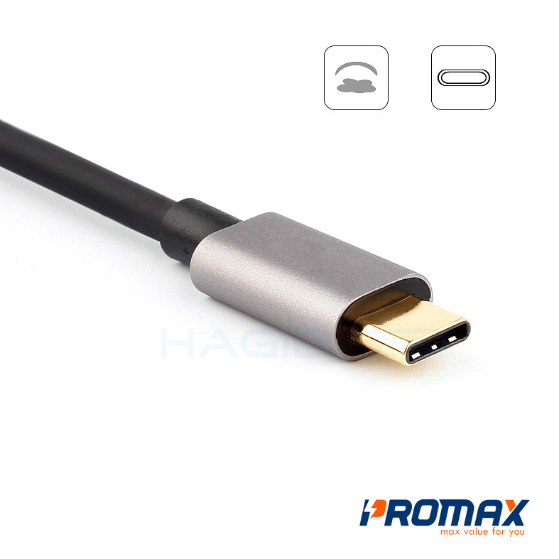 Dock Hub đa năng 5 trong 1 với Type C, HDMI, USB 3.0, đầu đọc thẻ, sạc nhanh cho Macbook, HP Pavilon, Notebook, Lenovo