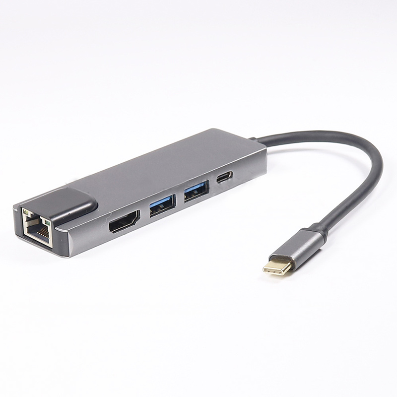 Hub đa năng Type C đến HDMI 5 trong 1 Promax RJ45