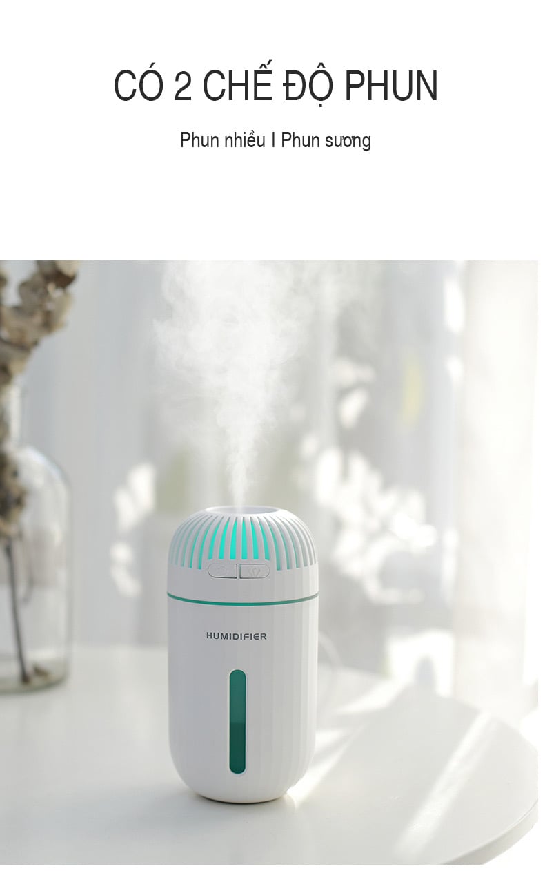 Máy phun sương xông tinh dầu mini dùng pin Promax Humidifier PW310 