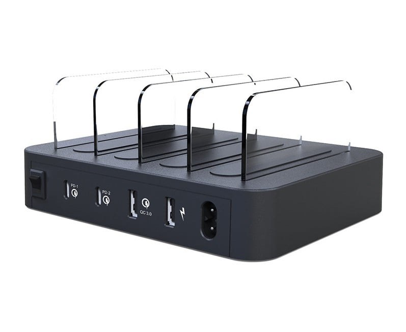 Dock sạc nhiều cổng USB tích hợp giá đỡ sạc được cho Macbook Aturos 016PD (Màu đen)
