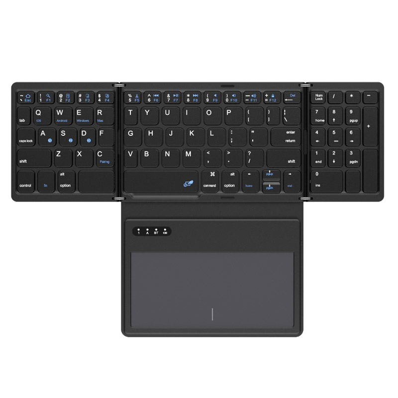 Bàn phím gập Aturos B055 tích hợp touchpad lớn kết bối Bluetooth cho điện thoại, máy tính bảng, PC, Laptop
