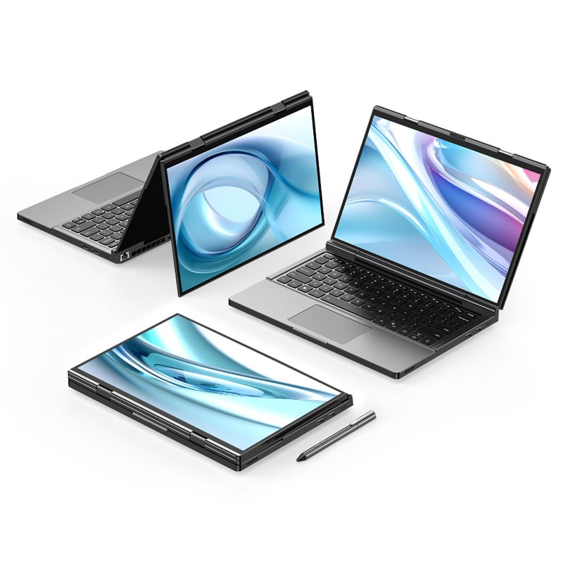 Laptop mini cầm tay bỏ túi GPD DUO 13,3 inch, màn hình kép