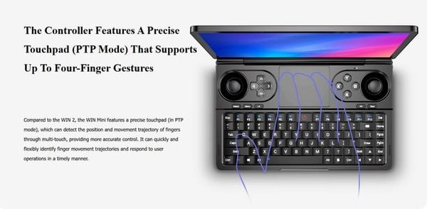 Máy chơi game cầm tay GPD Win Mini 2025, màn hình 7 inch, SSD 2280